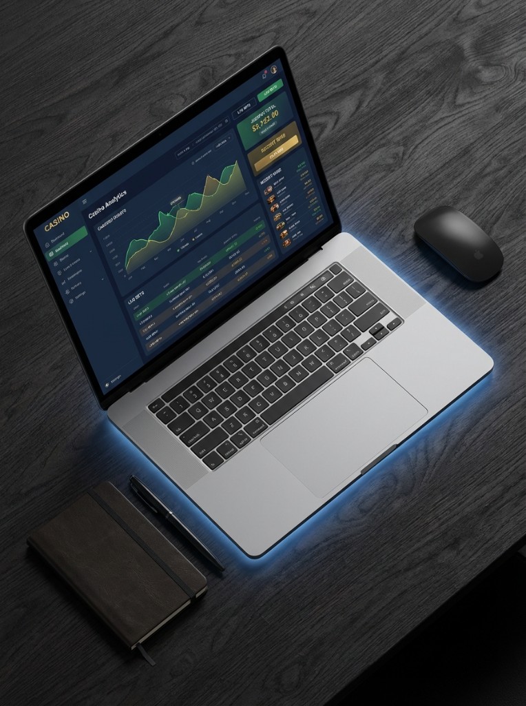 CASIXNO operator dashboard on a laptop showing analytics and a live casino platform ready to launch